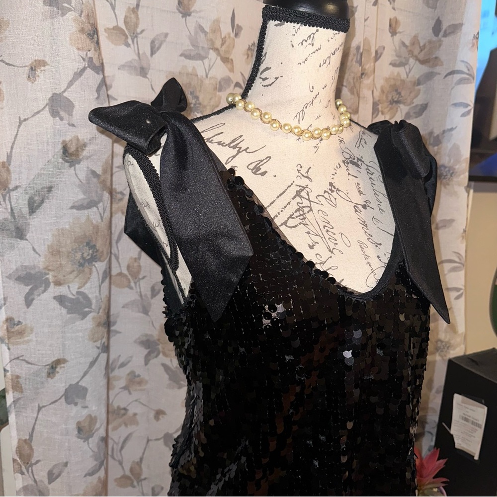 Anthropologie Black Sequin Blouse - Picture 5 of 6